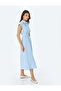 Belt detail pocketed striped sleeveless long shirt dress. - 2