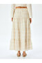 Linen blend layered textured lining high rise midi skirt. - 4