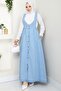 Ayzel Buttoned Denim Gilet 1533 - أزرق فاتح