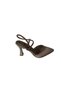 Yazkiş Women's Skin Silver Black Satin Ankle Stone 9cm Candlestick Heel Pointed Toe Evening Dress Shoes - 2