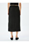High rise tie detail midi skirt. - 4