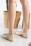 Women's Leather Back Ribbon Side Open Ballerina Home and Outdoor Shoes - 3
