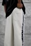 Cream Wide-Leg Patterned 3-Stripe Tracksuit - 5