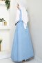 Ayzel Buttoned Denim Gilet 1533 - أزرق فاتح - 6