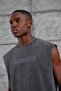 Men's T-Shirt Washed Los Angeles Athlete Smoked Oversize Crew Neck Thick Cotton Fabric - 2