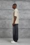 Men's T-Shirt Born to Stand Out Cream Oversize Printed Crew Neck Thick Cotton Fabric - 3