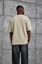 Men's T-Shirt Born to Stand Out Cream Oversize Printed Crew Neck Thick Cotton Fabric - 4