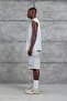 Men's T-Shirt Washed Los Angeles Athlete Gray Oversize Crew Neck Thick Cotton Fabric - 6