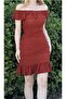 Women's Madonna Collar Draped Dress