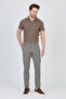 Ecmio Men's Mink Plaid Linen Look Thin Spring-Summer Slim Fit Pantalon - 5
