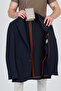 Sandeo Men's Navy Blue Unlined Soft Diagonal Patterned Stretch Fabric Lycra Sports Blazer Jacket - 2