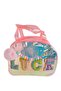 Transparent Pink Luck Embroidered Hand Beach Bag Cn0024 - 2