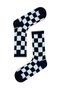 Black Checkerboard Patterned Colorful Tennis Sports Socks - 2
