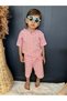 Red Baby Kids Girls Boys Unisex Seersucker Bottom Top Set Summer Bohemian