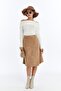 Women's Genuine Leather Suede Skirt - 2