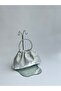 Silver Embroidered Portfolio Evening Dress Clutch Bag - 6