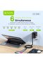 مقبس محول شحن عالمى سريع PC-2080 GaN PD بقوة 45 واط مزود بمنفذ تيار متردد مع 8 منافذ USB وUSB-C أسود - 6