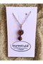 Minimalist Women's Necklace with Tiger Eye and Hematite Natural Stone Silver Color 45 cm Chain - 3