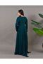 Long Chiffon Cape Stone Detailed Hijab Evening Dress Abu39842 - 5