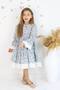 Girls' Flower Pattern Button Cotton Woven Quality Die Dress - 2