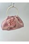 Shiny Satin Rose Pearl Portfolio Evening Dress Handbag - 7