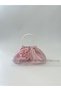 Shiny Satin Rose Pearl Portfolio Evening Dress Handbag - 2
