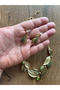 Leaf Model Vintage Elegant Metal Necklace Earring Set - 4