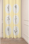 Minimalist Soft Plain Pastel Leaf Bohemian Special Design Digital Printed (Single Wing) Beige Cream Background Curtain