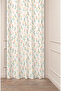 Minimalist Soft Plain Pastel Leaf Bohemian Special Design Digital Printed (Single Wing) Beige Cream Background Curtain
