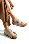 Cream Women's Sandals - 2