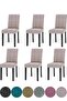 Jakarli Chair Cover 6Pcs Rod Pattern High Elasticity Chair Case