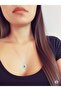 Green Stone Detailed Sun Necklace - 3
