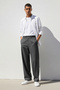 Antrasit Wide Leg Bol Kumaş Baggy Pantolon TMNSS23PL00039 - 7