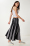 Women's Black Crinkle Effect Summer Parachute Skirt Us00970 - 3