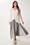 Women's Gray Crinkle Effect Summer Parachute Skirt Us00970