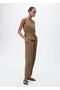Linen Blend Pleated Trousers - 2