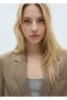 Straight Cut Micro Houndstooth Blazer Jacket - 6