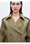 Double Button Short Trench Coat - 7