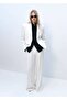 Straight Cut Button Blazer Jacket - 2