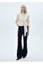 Openwork Detailed Knitted Print Cardigan - 2