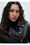 Leather look biker jacket - 7