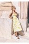 Floral Midi Dress with Shirring - 7