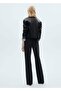 Straight Cut Trousers with Pens - 4