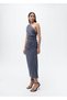 Asymmetrical Dress with Gathered Details - 2