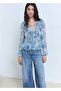 Floral Flounced Blouse