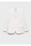 Straight Cut Button Blazer Jacket - 3