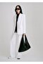 Straight Cut Button Blazer Jacket - 5