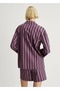 Two-Color Woven Striped Long Shirt - 4
