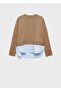 Combined Knit Pattern Sweater - 3