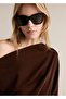 Asymmetrical Dress with Side Gathers - 8